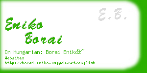 eniko borai business card